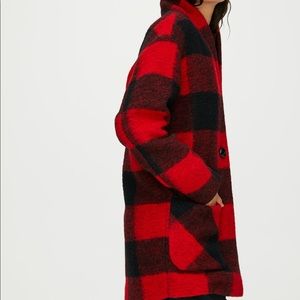 Wilfred Free Red Plaid Coat
